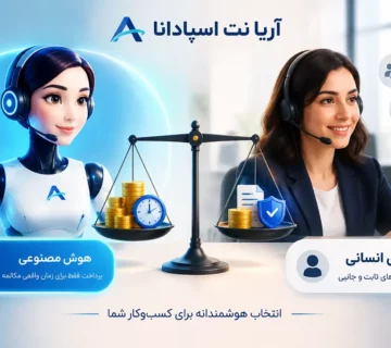مقایسه هزینه نیروی انسانی با هوش مصنوعی صرفهجویی هزینه با هوش مصنوعی پاسخگویی شبانهروزی خودکار